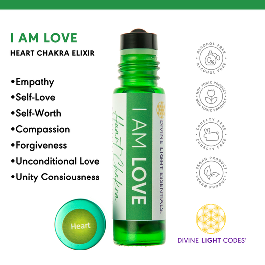 I Am Love Essential Oil Elixir - Heart Chakra - Self-love - Compassion - Forgiveness