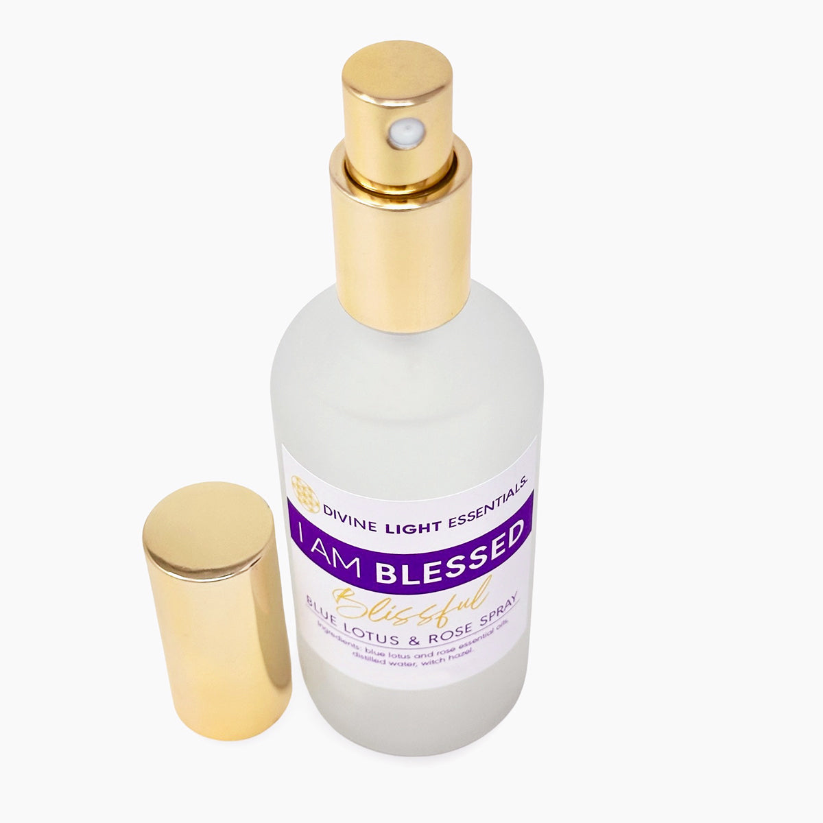 I Am Blessed Trio Set - Blue Lotus and Rose Flower Elixir - Roller Bottle, Drops and Body Spray