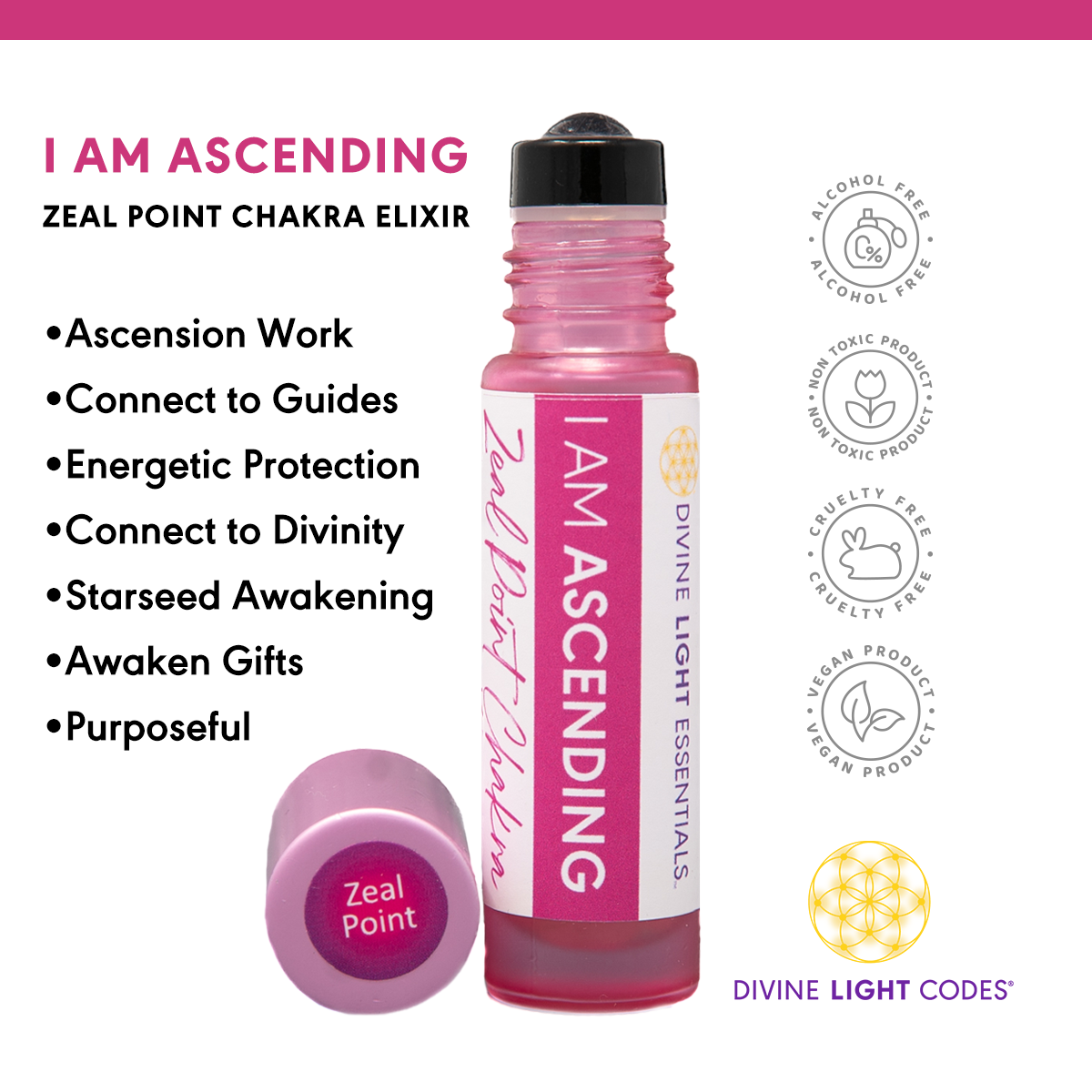 Chakra Balancing Elixirs - Essential Oils - 10 Roller Bottles Set