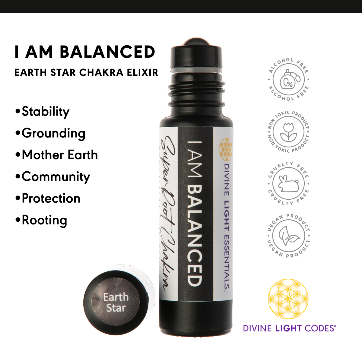 I Am Balanced Essential Oil Elixir - Earth Star Chakra - Connect to Nature & Community