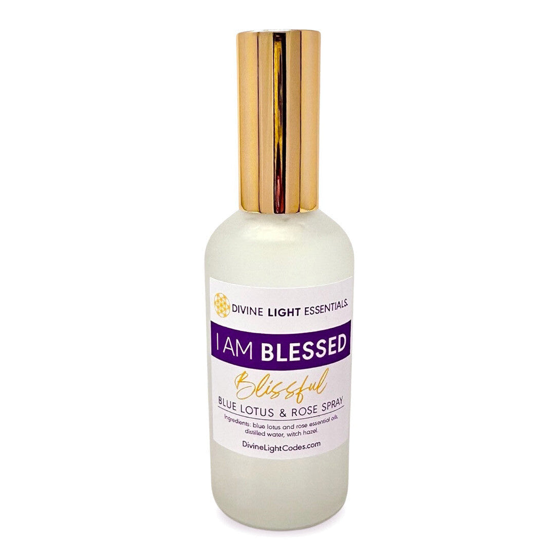 I Am Blessed Spray - Body Blessing - Room Clearing Freshener - Blue Lotus & Rose Home Fragrance