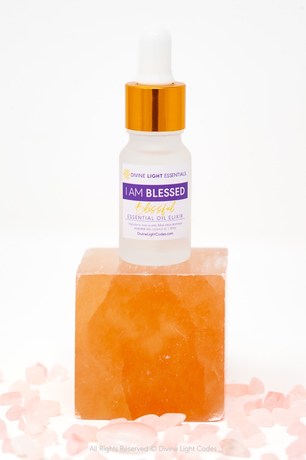 I Am Blessed Blissful Elixir – Frequency Lifter - Blue Lotus & Rose - Dropper Bottle
