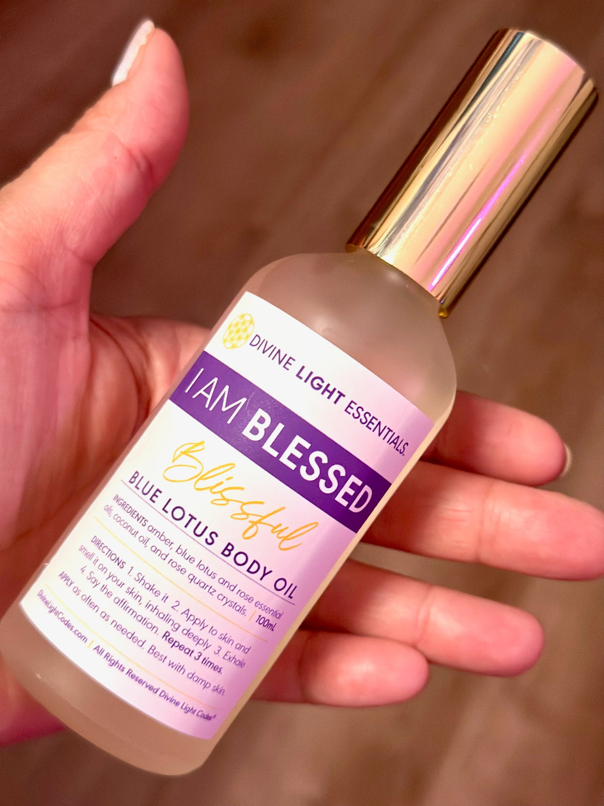 I Am Blessed Blissful Body Oil – Amber, Blue Lotus & Rose Essential Oils - 100 ml